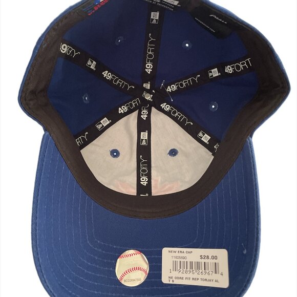 Toronto Blue Jays New Era Core Fit 49FORTY Fitted Hat Cap Royal Maple Leaf Sz S - Picture 3 of 6